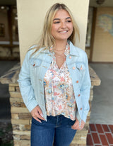 Light Denim Boyfriend Jean Jacket by JBD