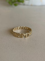 Hope Gold Chain Band Ring - Size 7