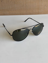 Black Polarized Aviator Sunglasses
