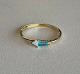 Dainty Opal Stone Gold Ring