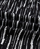 Black Boho Striped Long Sleeve Blouse