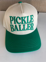 Pickle Baller Kelly Green & Cream Trucker Hat by CC Brand
