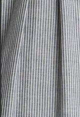 Black & White Stripe Button Down Long Sleeve Top