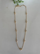 Gold Chain & Diamond Shape CZ Necklace