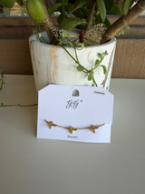 Gold Butterfly Charm & Chain Bracelet