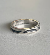 Antique Silver Feather Band Ring
