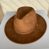 All Camel Fedora Hat w/Adjustable Fit