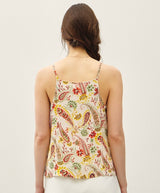 Terracotta Paisley Button Up Cami Tank