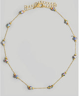 Gold & Colorful Ball Beaded Necklace