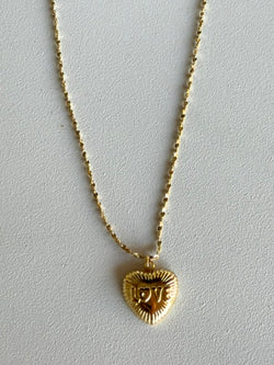 Gold Heart Love Necklace