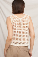 Butterfly Cream Crochet OS Button Down Top