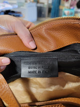 Milk Chocolate Carry All Genuine Leather Bag Made in Italy by The Bonilla Brand