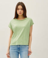 The Baja Mint Green Exposed Seam Boxy Muscle Top