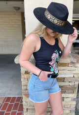 Nashville Music City Black Racerback Graphic Tank