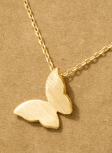 18K Gold Dipped Hanging Butterfly Necklace