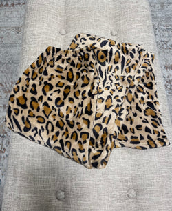 Brown Leopard Print Cozy OS Loungewear Pants w/Elastic Waistband