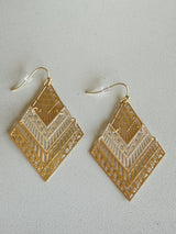 Mixed Metals Layered Dangle Earrings