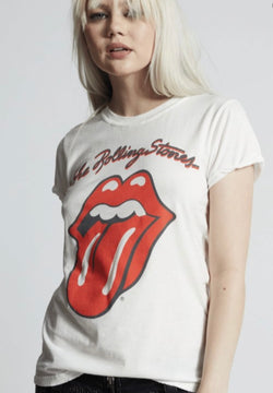 The Rolling Stones Live In Concert White Iconic Band Tee