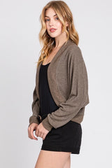 Hot Cocoa Bolero Knit Cardigan Sweater Top