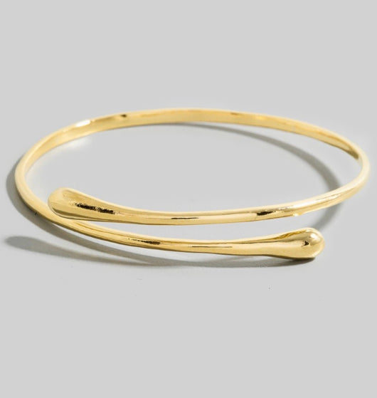 18K Gold Dipped Wrap Bangle Bracelet