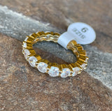 All Around CZ Eternity Gold Band Ring