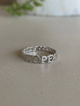 Hope Silver Chain Band Ring - Size 7