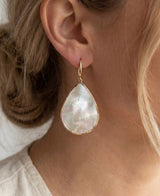 Shelly Teardrop & Gold Dangle Earrings