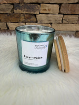 Love & Peace Black Raspberry Vanilla Coconut Soy Wax 7oz Candle
