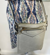 Cream Crossbody 2 in 1 Purse with Hidden Pocket Clutch