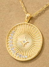 18K Gold Dipped Round Shining Star Necklace