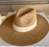 The Breeze Tan Sunhat w/Cream Band and Adjustable Fit
