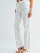 White Relaxed Straight Leg Jeans by Just USA