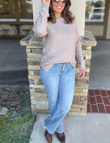 Judy Blue Mid Rise Dad Jeans w/Cell Phone Pocket & Raw Edge