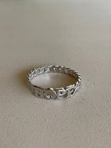 Hope Silver Chain Band Ring - Size 7
