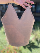 Gold Sparkle Crop OS Bralette w/Spaghetti Strap