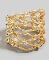 Gold Intricate Net Ring
