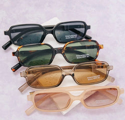 Classic Rectangle Blush Sunglasses