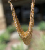 Sparkly Gold Sequins Bandana Necklace