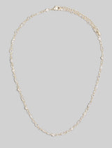 Gold & CZ Station Chain Necklace