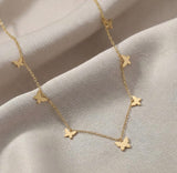 Dainty Gold Butterfly Charm Necklace