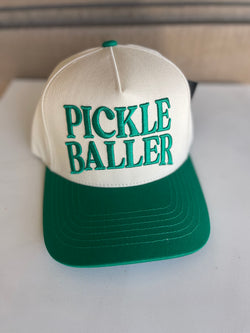 Pickle Baller Kelly Green & Cream Trucker Hat by CC Brand