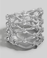 Silver Intricate Net Ring