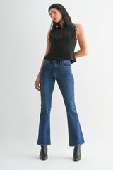 Dark Denim Boot Cut Jeans w/Stretch by Just USA