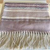 Boho Pink Stripe & Chevron Soft Rectangle Scarf w/Fringe