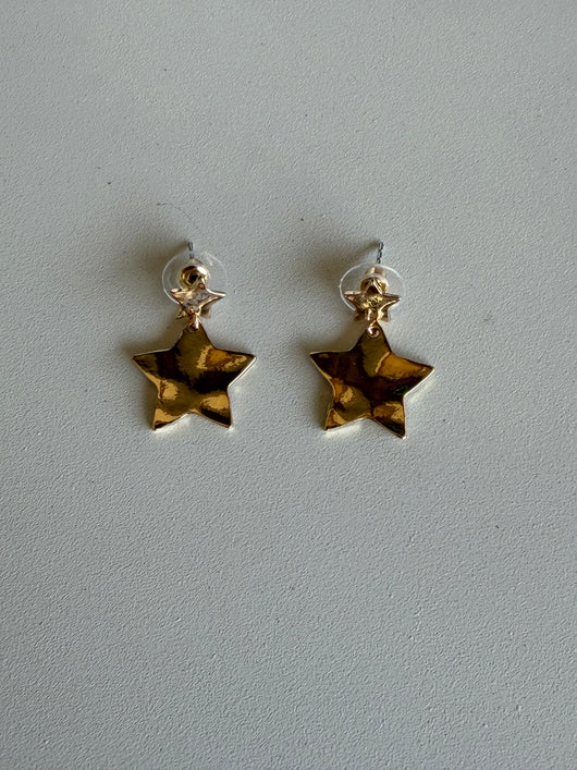 Gold Stars Post Earrings