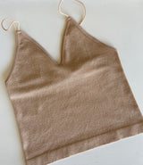 Gold Sparkle Crop OS Bralette w/Spaghetti Strap