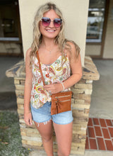 Terracotta Paisley Button Up Cami Tank