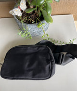 Black Pack Crossbody Bag/Fanny Pack Adjustable Sizing
