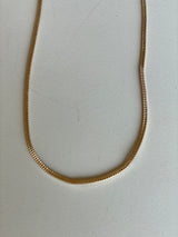 Gold Flat Thin Chain Necklace