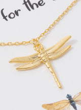 Made for the Sky 18K Gold Dipped Dragonfly Charm Necklace